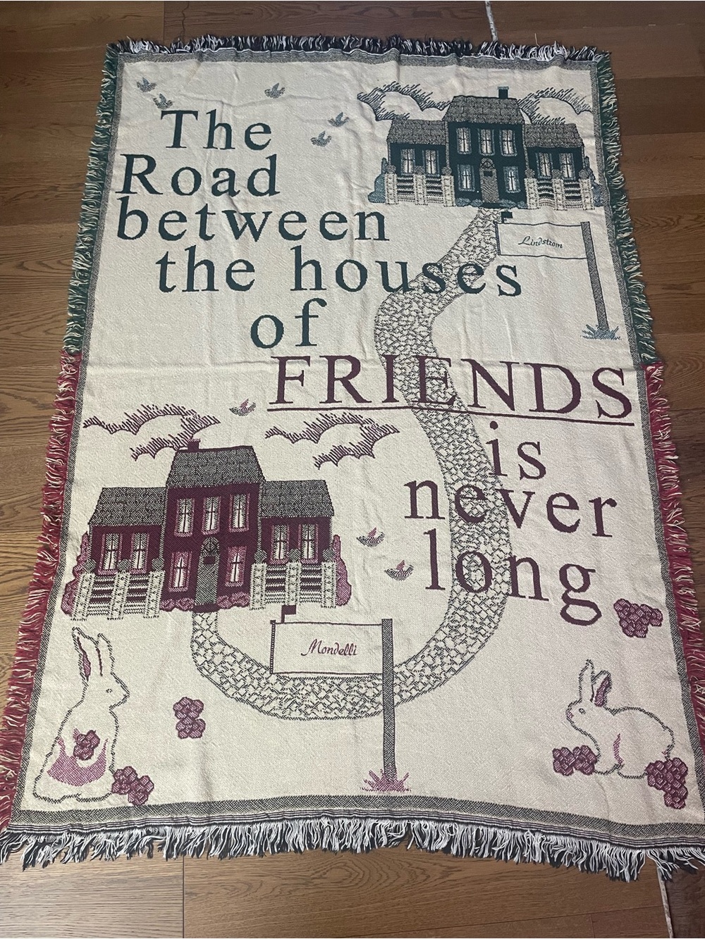 The Road Friend Throw Tapestry Blanket